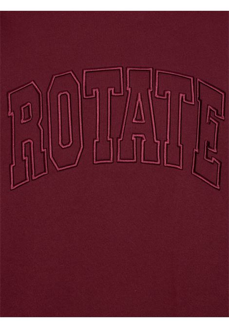 Burgundy embroidered crew-neck sweatshirt Rotate Sunday - women ROTATE SUNDAY | 11437627342734